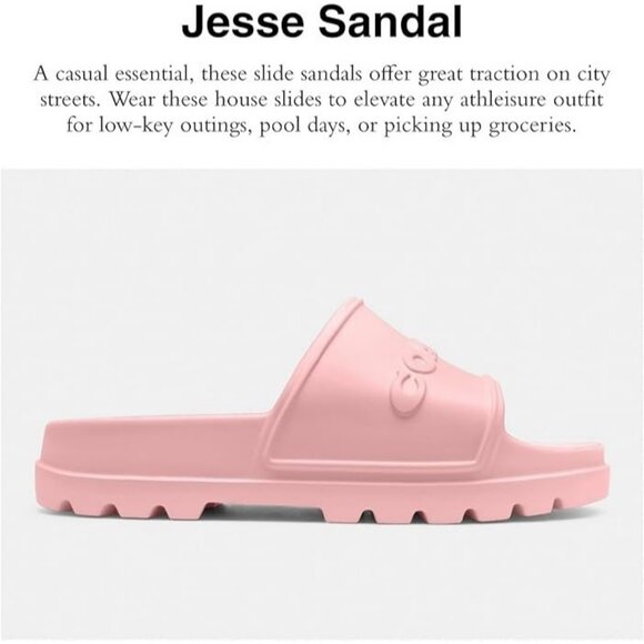 Coach Women's Size 8 Pink Jesse Rubber Slide Slide Sandal Water Resistant - Picture 2 of 4